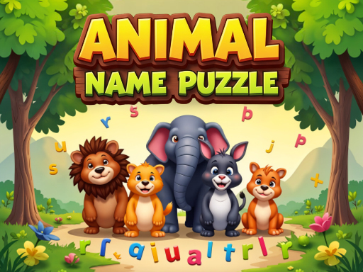 Imaginea Puzzle cu numele animalelor